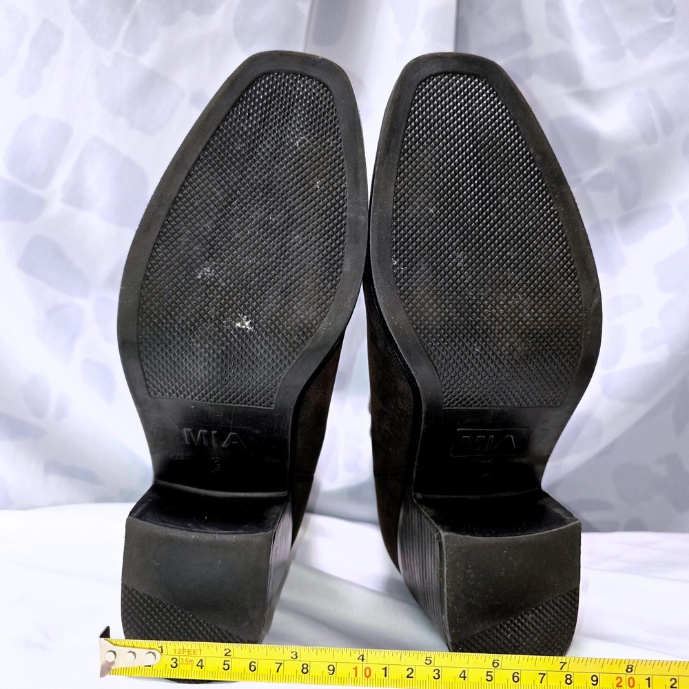 MIA Black Block Heel Ankle Booties – Women's Size‎ 9 Western Chelsea Fall Boots - Picture 4 of 12
